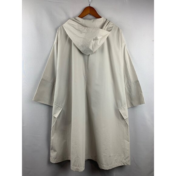 Women’s Eileen Fisher Beige Rain Coat Size XL - Picture 2 of 11